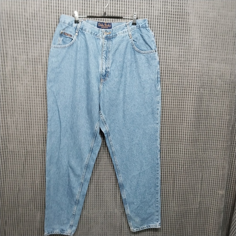 Delta Burke Womens Jeans High Rise Tapered Leg Mom Jeans 18W Light Wash New